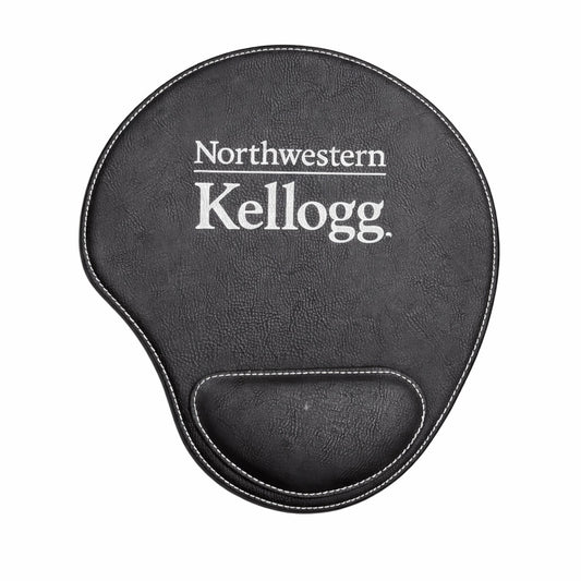 Northwestern I Kellogg Laser Engraved Black Velour Mousepad3
