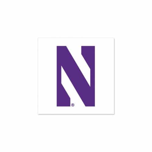 Northwestern Wildcats Temporary Tattoos with Stylized N Logo Pack of 4