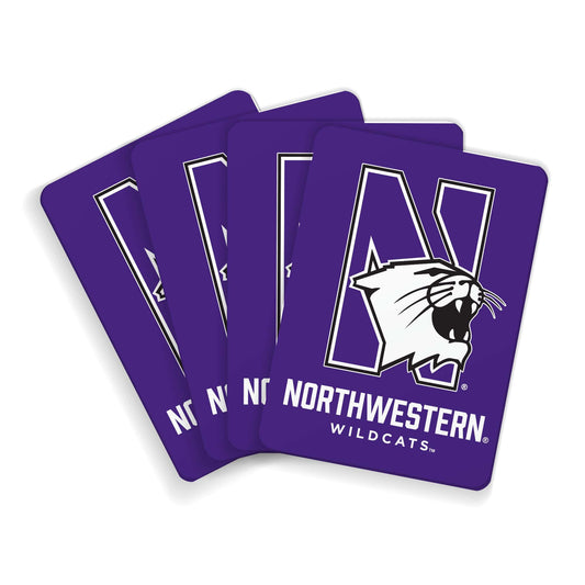 Northwestern University Wildcats Purple Deck of Playing Cards with N-Cat Design