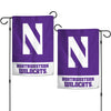 Northwestern University Wildcats 12.5"X18" Applique Garden Flag with N-Cat Design & Northwestern Wildcats