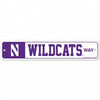 Northwestern Wildcats 3.75" x 19" Wildcats Way Street Sign