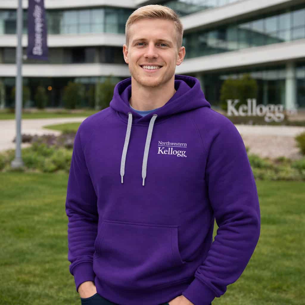 Northwestern I Kellogg Antigua Men's Victory Purple Pullover Hood -2
