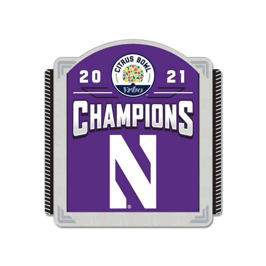 Northwestern University Wildcats Citrus Bowl 2021 Champions Collector Pin