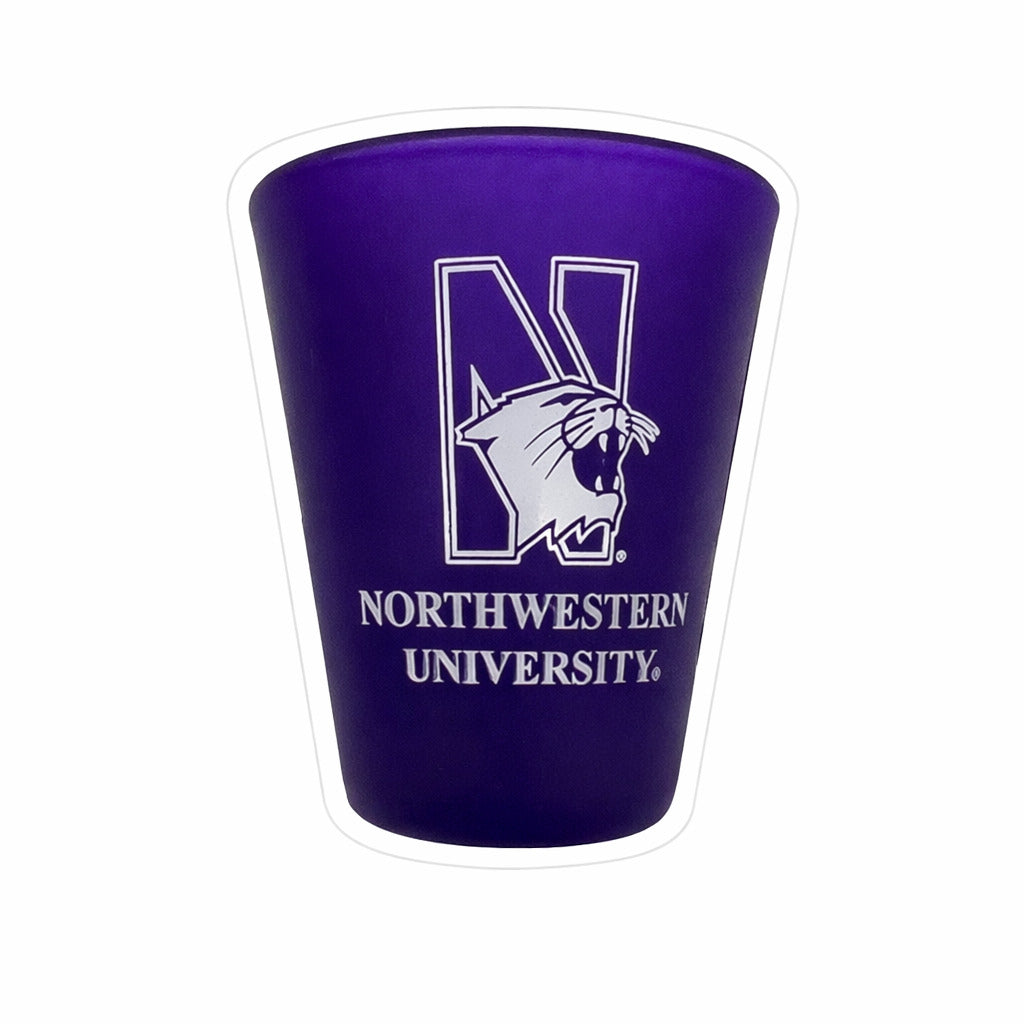 Northwestern University Wildcats 1.5 oz. Purple Collector Shot Glass with N-Cat & Northwestern University Design