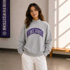 Northwestern University Wildcats Women's League Steel Grey Diana Mock Neck Sweatshirt