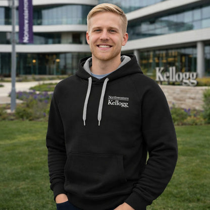 Northwestern I Kellogg Antigua Men's Victory Black Pullover Hood