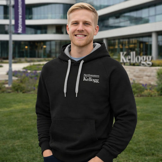 Northwestern I Kellogg Antigua Men's Victory Black Pullover Hood
