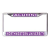 Northwestern University Wildcats Chrome License Plate Frame with Laser Cut Acrylic Purple Alumni Northwestern University Insert