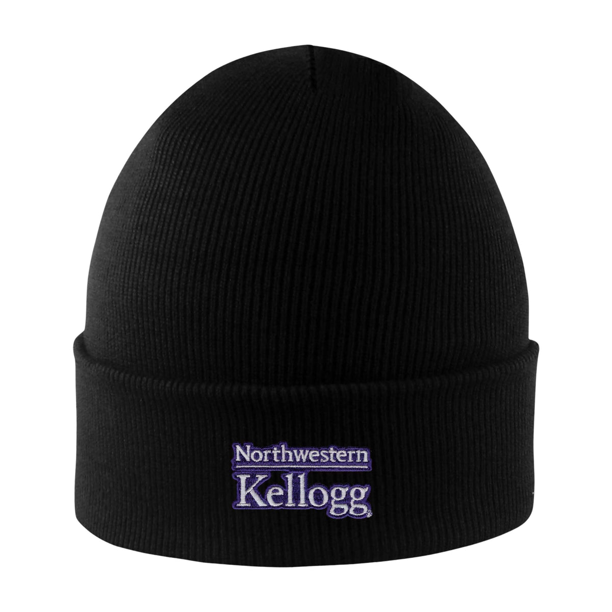 Northwestern I Kellogg North Pole Black Knit Cuff Hat