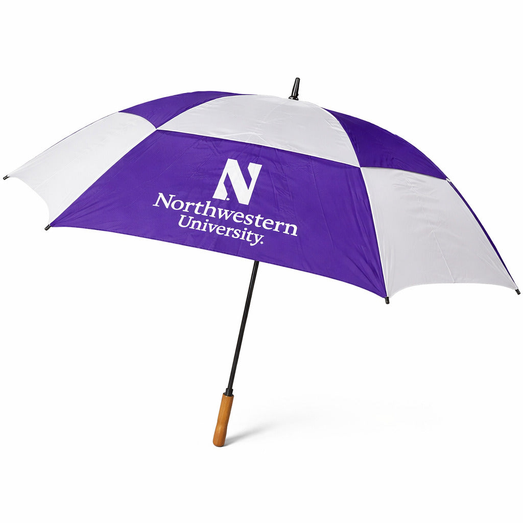 Northwestern University Wildcats 62" The Checkerboard Sport Vented Golf Umbrella-2