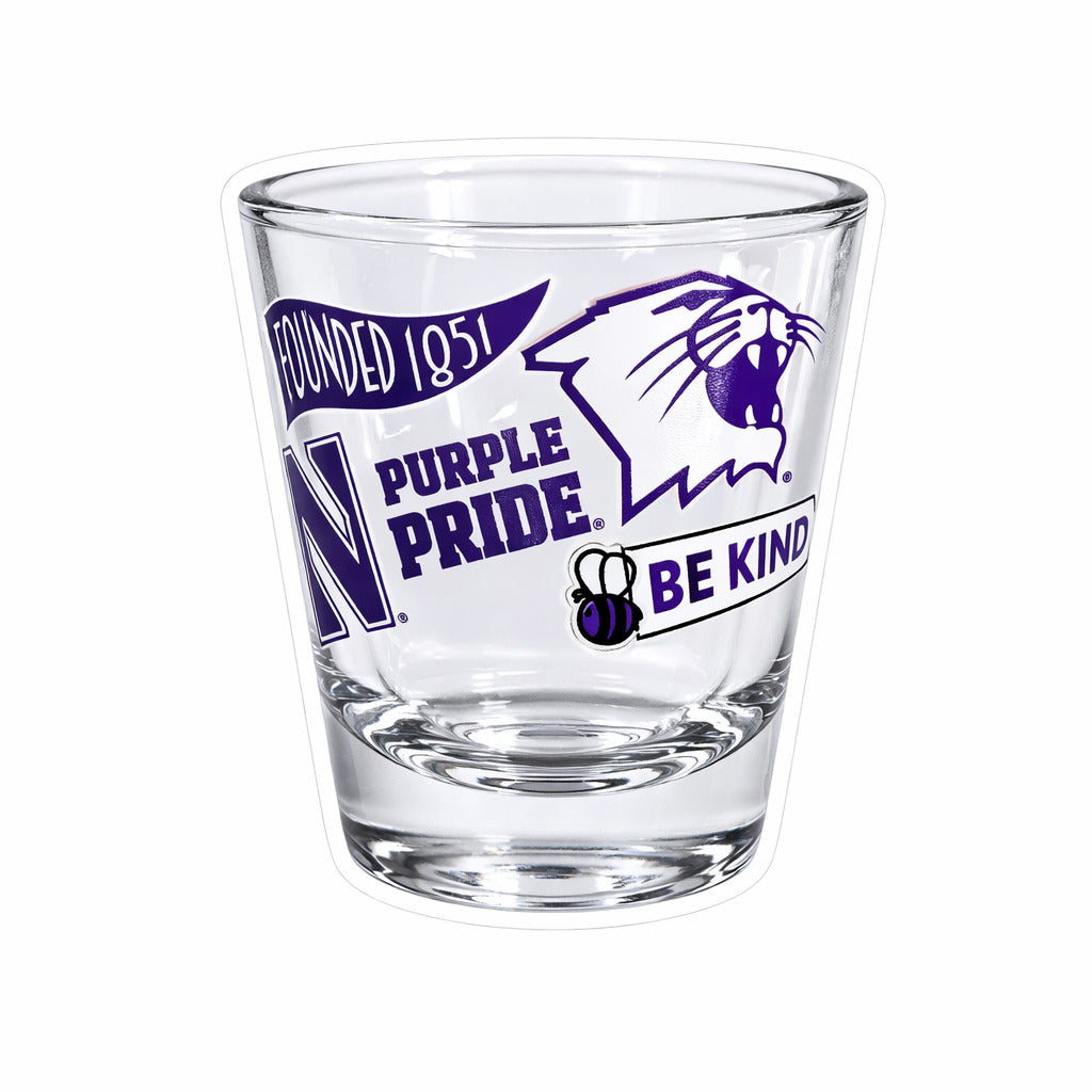 Northwestern University Wildcats 1.5 oz. Clear Collector Shot Glass with Native Design4