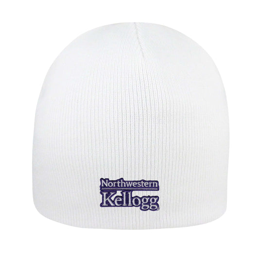 Northwestern I Kellogg Everest White Knit Beanie Hat