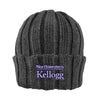 Northwestern I Kellogg Watchman Shallow Fit Drop-Needle Charcoal Knit Cuff Hat