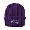 Northwestern I Kellogg Watchman Shallow Fit Drop-Needle Purple Knit Cuff Hat