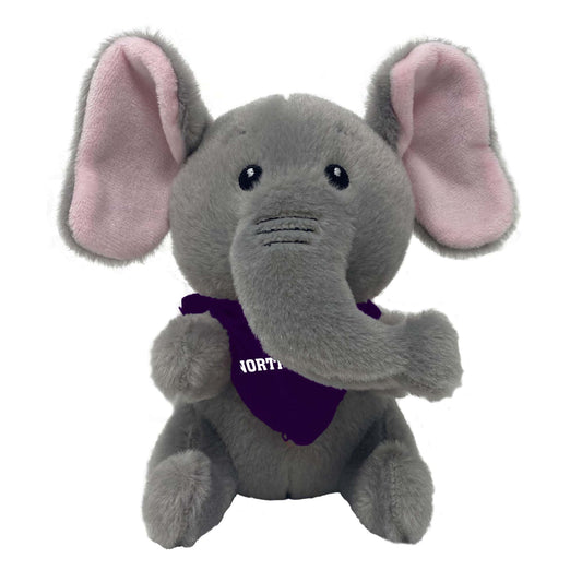 Northwestern University Wildcats Little Bodies Elephant Wearing Purple "Northwestern" Bandana