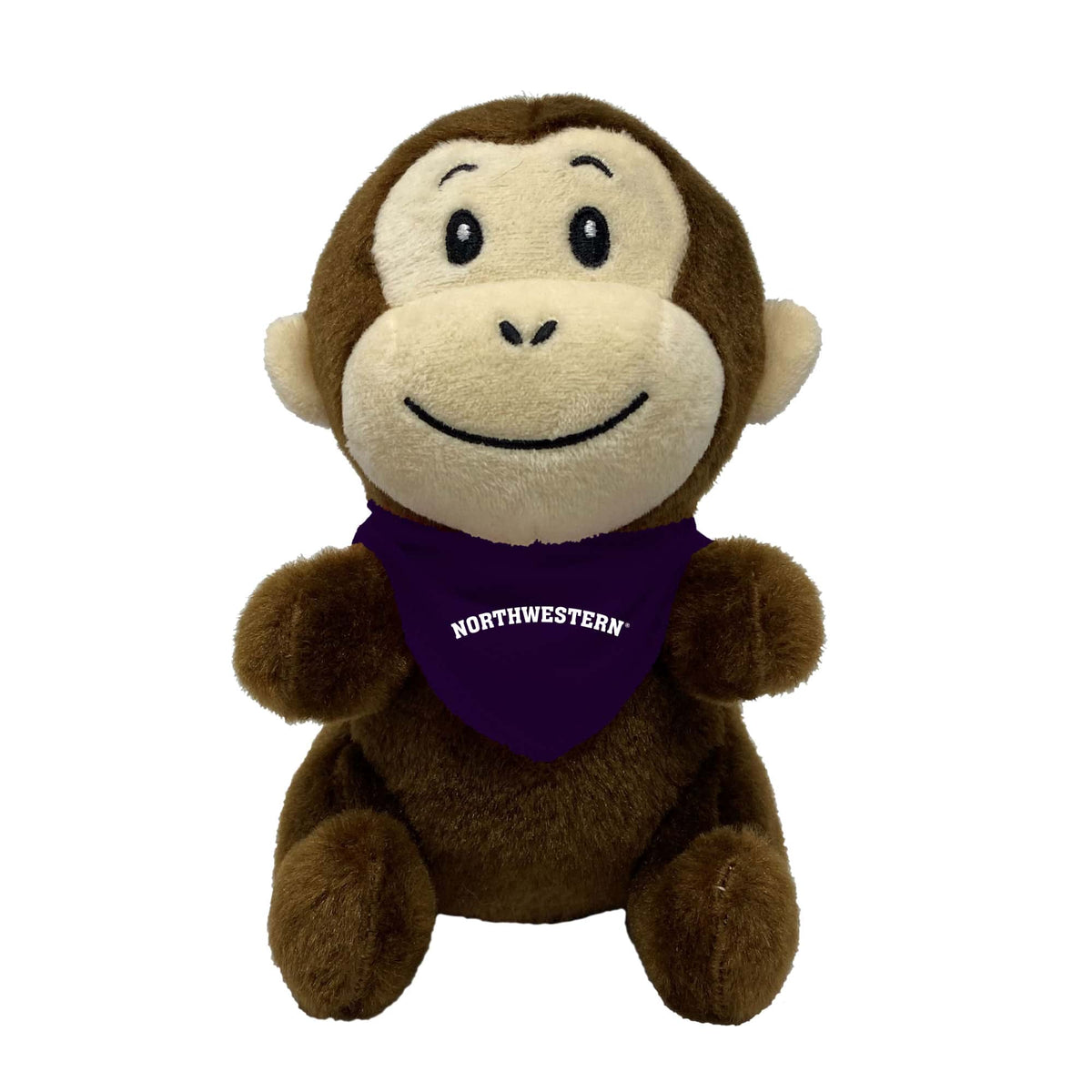 Northwestern University Wildcats Little Bodies Monkey Wearing Purple "Northwestern" Bandana