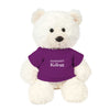 Northwestern I Kellogg Baxter Cream Bear Wearing Purple "Northwestern I Kellogg" Tee Shirt