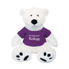 Northwestern I Kellogg Scout White Teddy Bear Wearing Purple "Northwestern I Kellogg" Tee Shirt