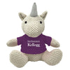 Northwestern I Kellogg Friendly Bunch Unicorn Wearing Purple "Northwestern I Kellogg" Tee Shirt