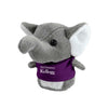 Northwestern I Kellogg Wild Bunch Shorties Plush Elephant Wearing Purple "Northwestern I Kellogg" Tee Shirt