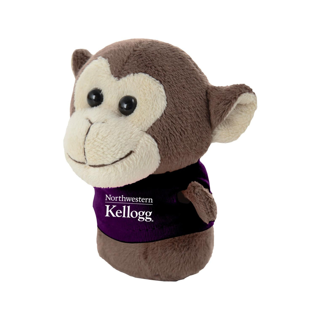 Northwestern I Kellogg Wild Bunch Shorties Plush Monkey Wearing Purple "Northwestern I Kellogg" Tee Shirt