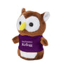 Northwestern I Kellogg Wild Bunch Shorties Plush Owl Wearing Purple "Northwestern I Kellogg" Tee Shirt