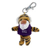 Northwestern I Kellogg Wild Bunch Plush Tiger Wearing Purple "Northwestern I Kellogg" Tee Shirt Key Tag