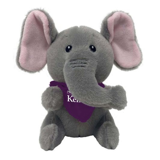 Northwestern I Kellogg Little Buddies Plush Elephant Wearing Purple "Northwestern I Kellogg" Bandana