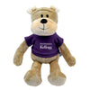 Northwestern I Kellogg Wild Bunch Plush Bulldog Wearing Purple "Northwestern I Kellogg" Tee Shirt