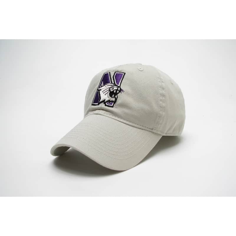 Northwestern Wildcats Legacy Unconstructed Adjustable Almond Cream Hat with N-Cat Design