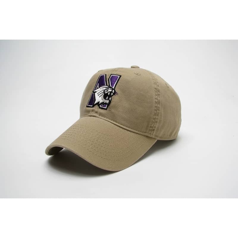 Northwestern Wildcats Legacy Unconstructed Adjustable Golden Khaki Hat with N-Cat Design
