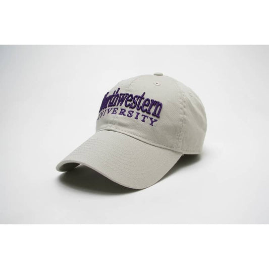 Northwestern Wildcats Legacy Unconstructed Adjustable Almond Cream Hat with Straight Northwestern University Design