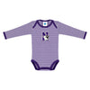 Northwestern University Wildcats Infant Purple & White Stripped Long Sleeve Bodysuit Onesie