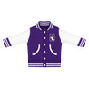 Northwestern University Wildcats Purple/White Letterman Style Jacket With Embroidered N-Cat Design