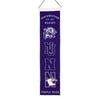 Northwestern University Wildcats Fully Appliqué Embroidered Wool Felt Heritage Banner 8"X32"