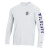 Northwestern University Wildcats Men's White Long Sleeve Tee Shirt with Three Location Print