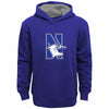 Northwestern University Wildcats Kids Purple Hooded Sweatshirt with Sewn On Applique' N-Cat Design
