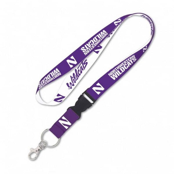Northwestern Wildcats 1" Full Color Lanyard w/detachable buckle