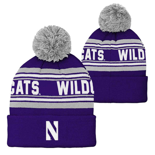 Northwestern University Wildcats Kids Knit Hat with Pom