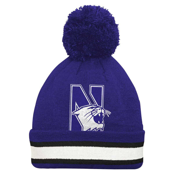 Northwestern University Wildcats Knit Cap with Pom