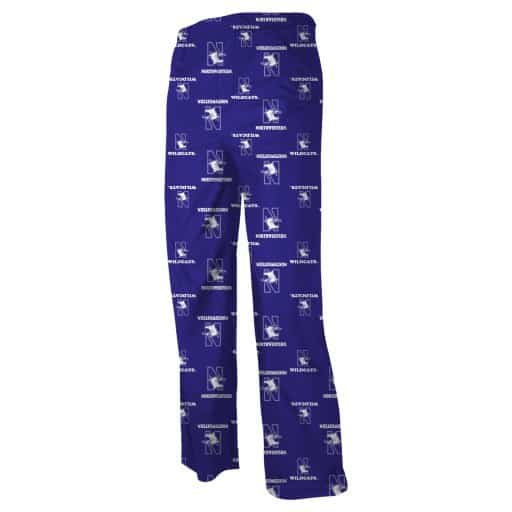 Northwestern University Wildcats All Over Print Kids Felt Pajama Pants
