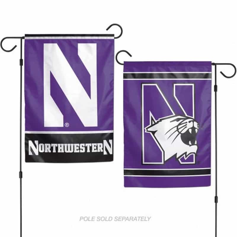 Northwestern Wildcats Dual Design Garden Flag