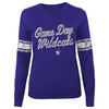Northwestern University Wildcats Youth Glitter Print Purple Long Sleeve T-Shirt