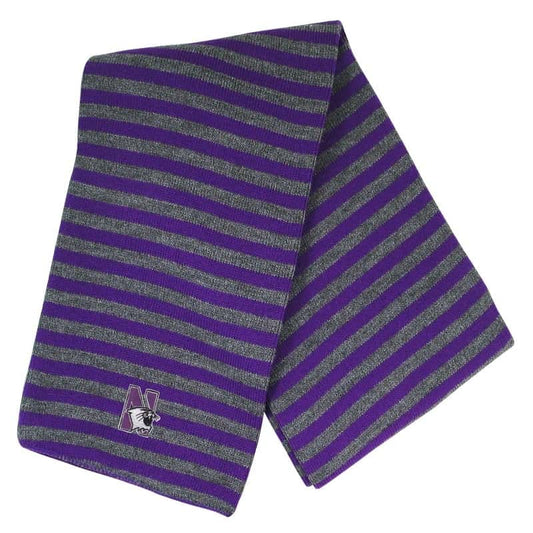 Northwestern University Wildcats Purple/Charcoal Micro-stripped Knit Scarf