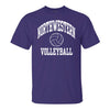 Northwestern University Wildcats Men's MV Purple Classic Tee with Northwestern Volleyball Design