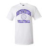 Northwestern University Wildcats Men's MV White Classic Tee with Northwestern Volleyball Design