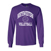 Northwestern University Wildcats Men's MV Purple Classic Long Sleeve Tee with Northwestern Volleyball Design