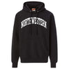 Northwestern University Wildcats Men's MV Super-Heavy Pro-Weave Fleece Black Hooded Sweatshirt with One Color Arch Design
