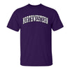 Northwestern University Wildcats Men's MV Purple Classic Tee with Two Color Arch Design