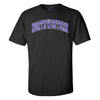 Northwestern University Wildcats Men's MV Black Classic Tee with Two Color Arch Design